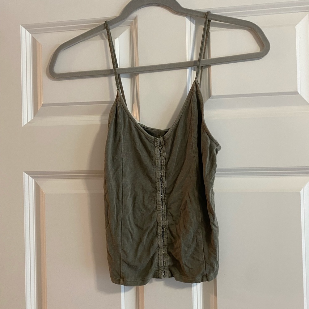 Olive green crop top